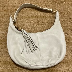 Sigrid olsen cream leather shoulder bag
